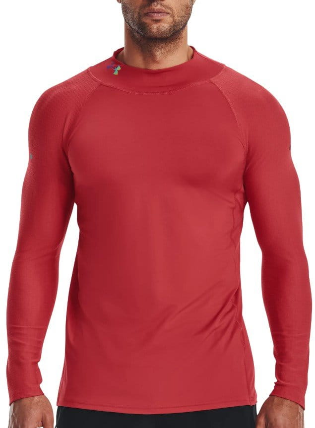 Langærmet T-shirt Under Armour UA SmartForm Rush Mock LS-RED