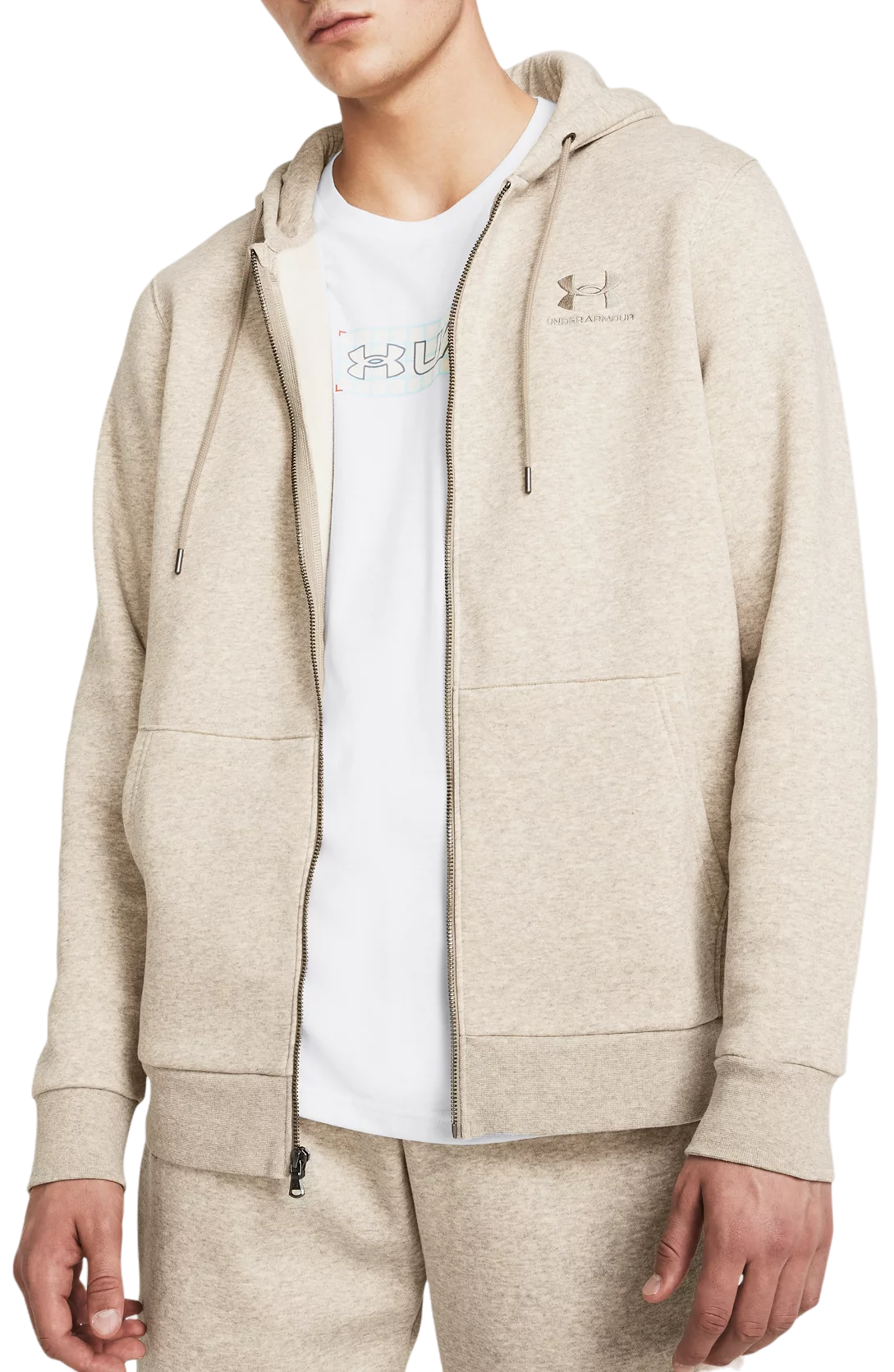Sweatshirt med hætte Under Armour UA Essential Fleece FZ Hood