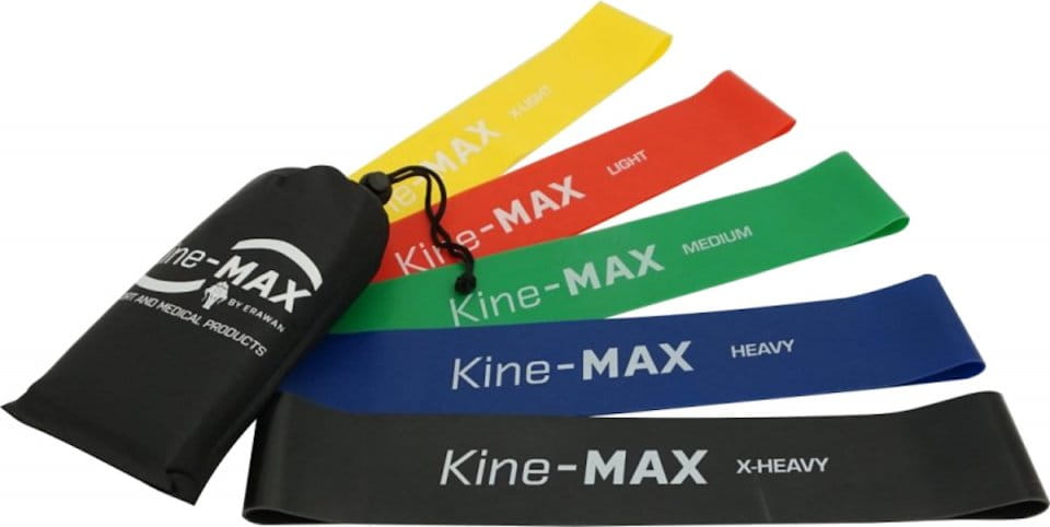 Styrkende gummi Kine-MAX Professional Mini Loop Resistance Band KIT - 5 bands