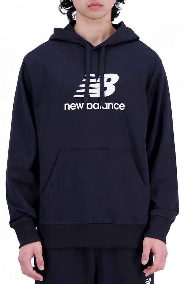 Sweatshirt med hætte New Balance Essentials Stacked Logo French Terry